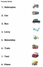 Transport Language English Grade Level Grade 1 School Subject English As A Second Language Transportation Worksheet Worksheets English As A Second Language