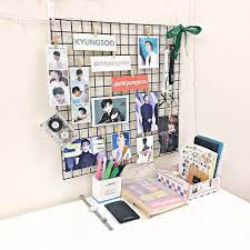 Black Wire Wall Grid Kpop Panel Metal Moodboard Free Clips Etsy In 2021 Otaku Room Army Room Decor Room Ideas Bedroom