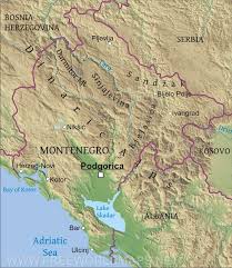 Online map of montenegro google map. Montenegro Physical Map