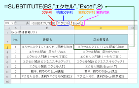 Substitute関数 文字列を別の文字列に置換える Excel関数 早わかりweb