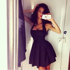 Black Little Dress Via Tumblr Slimming Mini Dresses Cute Prom Dresses Elegant Homecoming Dresses