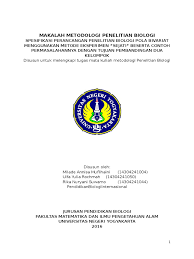 We did not find results for: Makalah Metode Penelitian Biologi Bivariat Eksperimen