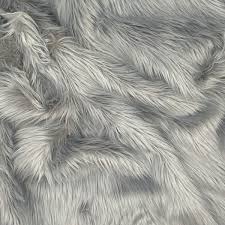 Silver Mohair Shaggy Faux Fur Fabric By The Yard ( Long Pile ) 60 Wide |  eBay