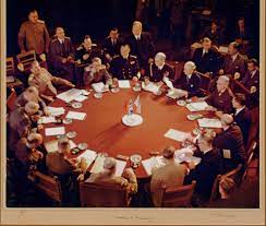 Do discuss/decide what to with germany and europe after ww2. Churchill Winston S And Truman Harry S Large Color Photograph Signed On Mount Winston S Churchill