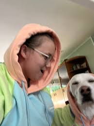 For my birthday, my partners mom got me and my dog matching sweatshirts!!!  It's the best thing ever!!! I'm going to be broke because my dog and I will  always be matching!!! |