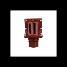 MIFAB R1300T Scupper Drain with Angle Grate and 90 Degree Outlet