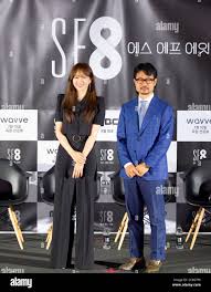 Hani (EXID) and Jang Cheol-Soo, July 8, 2020 : (L-R) South Korean singer  and actress Hani (EXID) or Ahn Hee-Yeon poses with director Jang Cheol-Soo  during a press conference for 