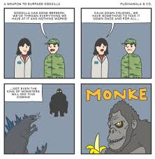 Make godzilla vs king kong vs bonk memes or upload your own images to make custom memes. When All Else Fails Bring Out Monke Godzilla Vs Kong Know Your Meme