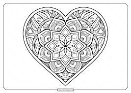 Select from 35919 printable coloring pages of cartoons, animals, nature, bible and many more. Free Printable Mandala Heart Pdf Coloring Page