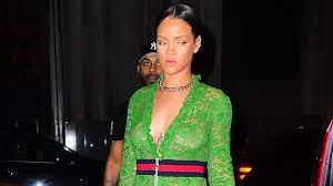 Rihanna's Nipples Are on Display in a See-Through Green Dress in NYC: See  the Pic!