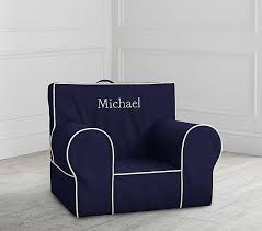 Skip navigation free shipping on orders over $99* with code summer *excludes furniture, rugs, luggage, mirrors + more Navy With White Piping Anywhere Chair Kids Armchair Pottery Barn Kids