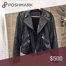 Zara Limited Edition Leather Studded Jacket Coming Soon Selling My Preowned Zara Jacket Real Lamb Skin Leath Studded Leather Jacket Jackets Studded Jacket