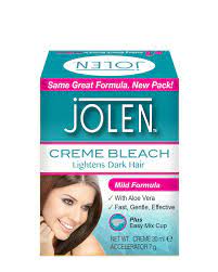 One popular cosmetic lightener is jolen creme bleach. Jolen Mild 30ml Face Bleach Amazon De Health Personal Care