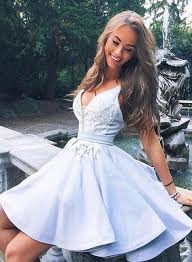 Cute V Neck Lace Short Prom Dress Homecoming Dress Blue Homecoming Dresses Homecoming Dresses Short Homecoming Dresses