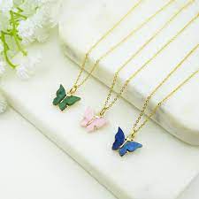 Personalized Butterfly Necklacebutterfly Initial Etsy Bird Charm Necklace Evil Eye Necklace Gold Initial Necklace