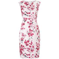 Precis Petite Floral Print Shift Dress Pink Multi 130 Liked On Polyvore Featuring Dresses Petite Evening Dresses Pink Print Dress Floral Cocktail Dress