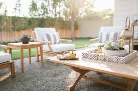 We found new furniture at arhaus and we now have the most gorgeous outdoor patio furniture ever! Tips For Styling A Chic Outdoor Patio With Frontgate Patio Furniture And More