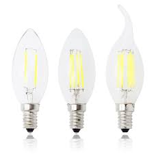 Us 123 20 Offe14 Led Filament C35 Lamp C35l Dimmable Glass Candle Bulb 220v 4w 8w 12w Replace 20w 40w 60w Halogen Light Chandeliers In Led Bulbs