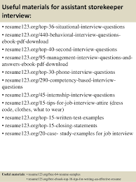 Use our career interest test report to get your career on track and keep it there. Top 8 Assistant Storekeeper Resume Samples