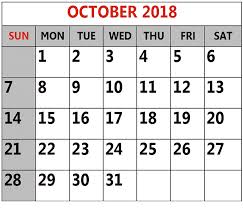 Download October 2018 Calendar Large Number Printable Calendar Large Printable Calendar Template Calendar Printables