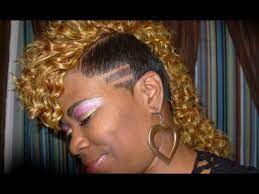 Top 15 most badass shaved hairstyles for black women 2020's. Mohawk Hairstyle With Curly Weave Youtube