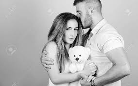 Madly in love (english title) / passionate love (literal title). Passionate Love Valentines Day Present Sexy Girl And Man Hold Stock Photo Picture And Royalty Free Image Image 145415387