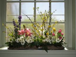 Pin By June Perry On Floral Wreaths Easter Flower Arrangements Church Easter Decorations Easter Floral Arrangement