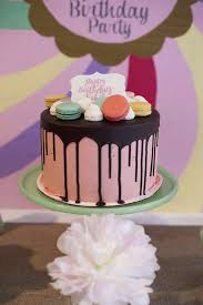 Macaron Birthday Party Ideas Photo 9 Of 34 Drip Cakes Holiday Cakes Cake