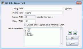 Open Dental Software Ortho Chart Setup