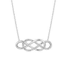 Black And White Diamond Intertwining Infinity Necklace Earrings And Bracelet Fine Jewelry Necklaces Rings Bracelets Earrings Buyer Select Necklace For Girlfriend Fine Jewellery Necklace Diamond