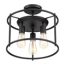 Quoizel Wolfeboro 14 In Matte Black Farmhouse Semi Flush Mount Light Lowes Com Flush Mount Lighting Semi Flush Mount Lighting Quoizel