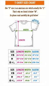 T Shirts Size Info Bratt Sinclaire Official