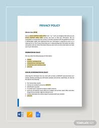 11 Privacy Policy Templates Pdf Doc Free Premium Templates