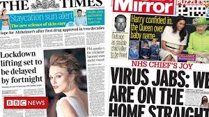 Learn how to speak english with the bbc. Newspaper Headlines 21 June Lockdown Easing Date To Be Delayed Bbc News