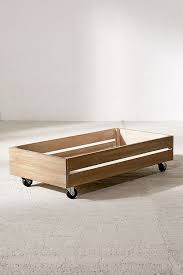 Under The Bed Rolling Wood Storage Box Wood Storage Box Under Bed Storage Wood Storage