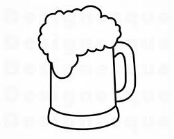 Beer Outline Svg Beer Mug Svg Beer Svg Beer Mug Clipart Etsy In 2020 Beer Drawing Mug Template Clip Art