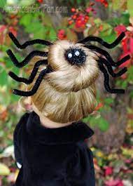 Americangirlfan Doll Hairstyle Spooky Spider Bun Halloween Hair American Girl Hairstyles American Girl Halloween