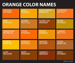 Orange Color Names Graf1x Com In 2019 Orange Color