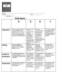 Book Report Rubric 5th 6th Grade Book Report Rubric Rubrics Book Report
