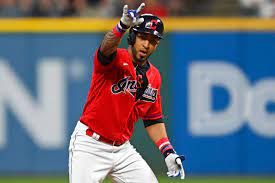 Eddie rosario #9 of the cleveland indians plays against the baltimore orioles during the third inning at progressive field on june 17, 2021 in cleveland, ohio. Cleveland Indians Trade Injured Outfielder Eddie Rosario To Atlanta Braves Cleveland Com