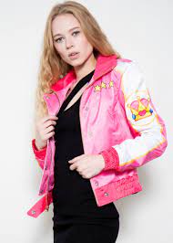 Buy Womens Pink Racing Princess Peach Bomber Jacket