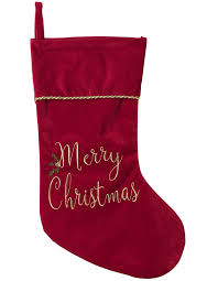 Holidays just aren't the same without stockings hung by the fire with care. Myer Giftorium Heirloom Velvet Embroidered Merry Christmas Stocking Red 43 Cm Myer