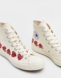 Comme Des Garcons Play X Converse Chuck Taylor Multi Heart 1970s Hi Comme Des Garcons Play Men S Play Converse Chuck Taylor High Multi Heart Sneaker In Off White Size Us 8 Cotton In 2020 Chuck Taylors Converse Chuck Taylor Converse