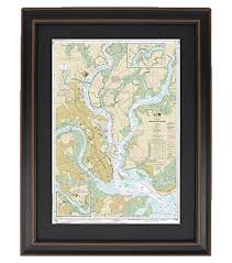 amazon com patriotgearcompany framed nautical chart 11524