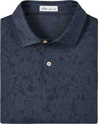 Old head golf links stone of accord logo embroidered on left chest. Peter Millar Carl Skulls And Roses Performance Jacquard Golf Shirts