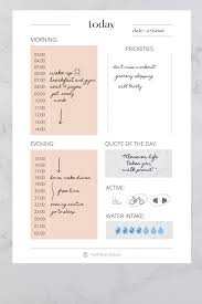 Daily Planner Water Intake Activity Tracker Free Printable Daily Planner Tracker Free Planner