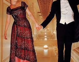 Image result for rose in full dress with smile in titanic