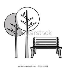 Black And White Bench Clipart Park Graphic Art Black White Bench Stock Vector 454185352 Graphic Art Black And White Graphic