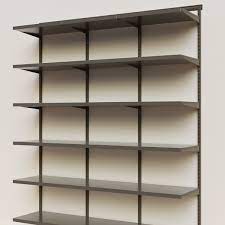 Shelves are important for efficient storage. Elfa Decor 6 Graphite Grey Basic Shelving Units For Anywhere The Container Store