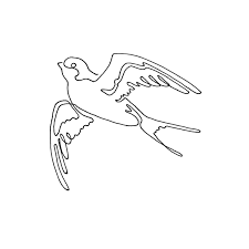 Bird In Flight Line Drawing Pin On Regalos